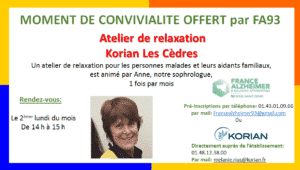 Atelier avec l'association France Alzheimer @ Korian Les Cèdres
